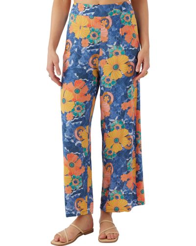 O'neill Sportswear Farrah Floral Wide Leg Pants - Blue