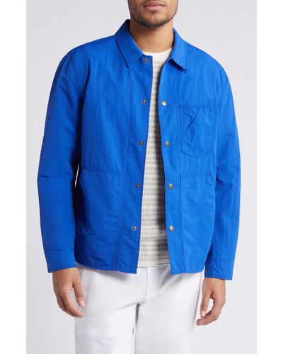 Billy Reid Carrabelle Windbreaker Shirt Jacket - Blue
