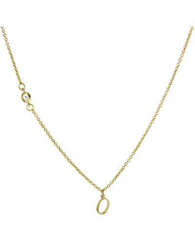 Panacea Initial Pendant Necklace - Metallic