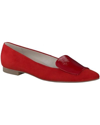 Paul Green Teddy Pointed Toe Flat - Red