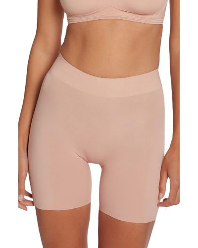 Wolford Cotton Contour Control Shaping Shorts - Pink