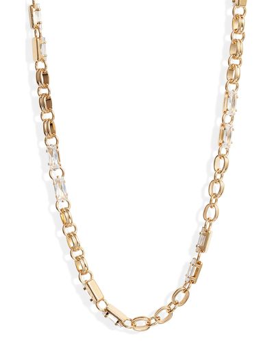Child Of Wild Twisted Cosmos Cubic Zirconia Chain Necklace - Metallic