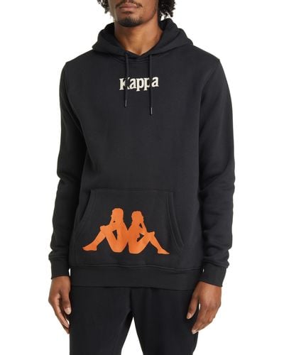 Kappa Authentic Eleo Logo Graphic Hoodie - Black