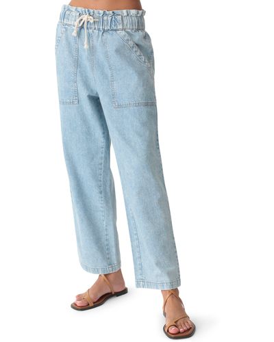 Electric and Rose Easy Drawstring Jeans - Blue