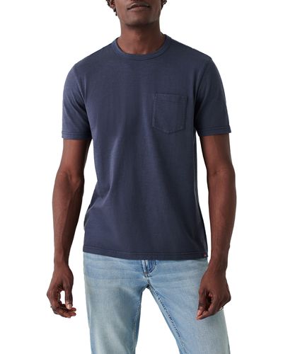 Faherty Organic Cotton Pocket T-shirt - Blue