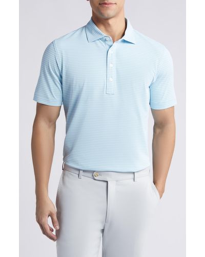 Peter Millar Crown Crafted Mood Mesh Performance Polo - Blue