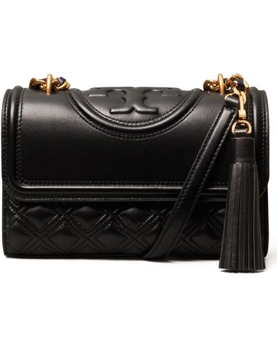 Tory Burch- Fleming Soft Leather Barrel Bag- Woman- Uni - Black