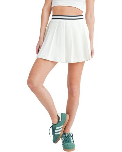All In Favor Pleated Miniskirt In At Nordstrom, Size Large - White