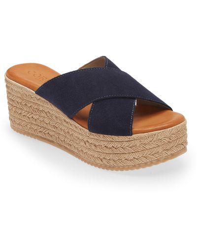 Cordani Bella Espadrille Wedge Sandal - Blue