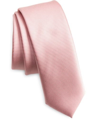 BOSS Recycled Polyester Tie - Pink