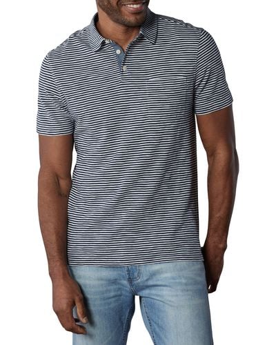 The Normal Brand Lived In Short Sleeve Cotton Popover Shirt - Gray