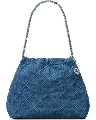 Tory Burch Fleming Soft Quilted Hobo Bag At Nordstrom - Blue