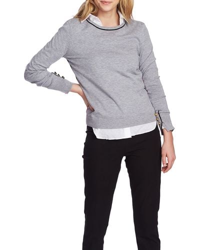 Court & Rowe Cotton Blend Sweater - Gray