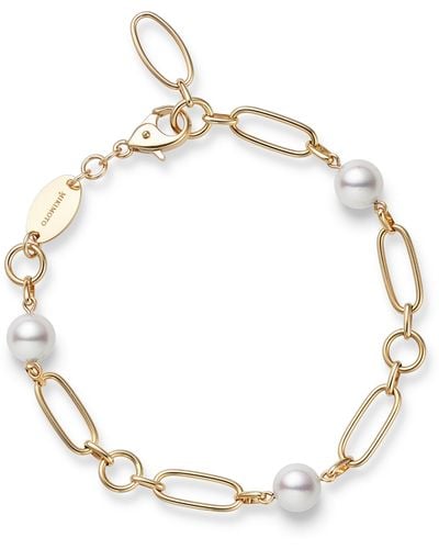 Mikimoto M Collection Cultured Pearl Station Bracelet - Metallic