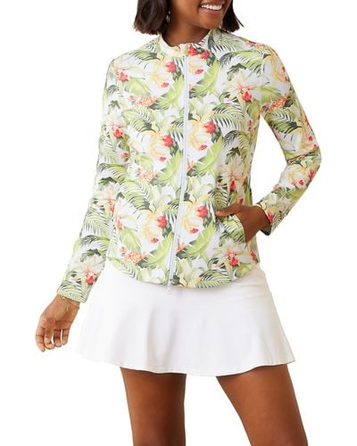 Tommy Bahama Aubrey Islandzone Floral Zip Jacket - White