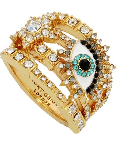 Kurt Geiger Evil Eye Cocktail Ring At Nordstrom - Metallic