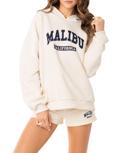 Edikted Malibu Pullover Hoodie - Natural
