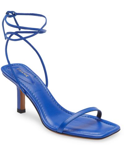 FRAME Le Ozzie Ankle Tie Sandal - Blue