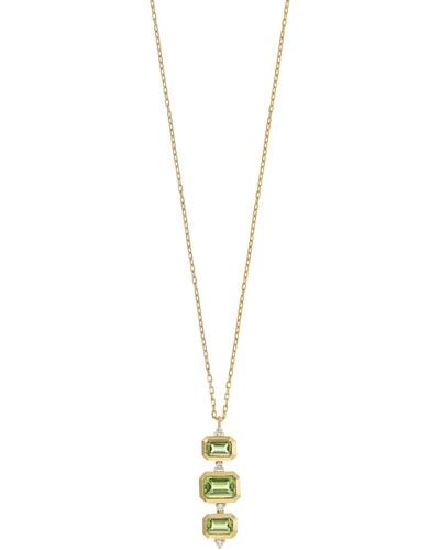 Bony Levy Iris Peridot & Diamond Pendant Necklace - White