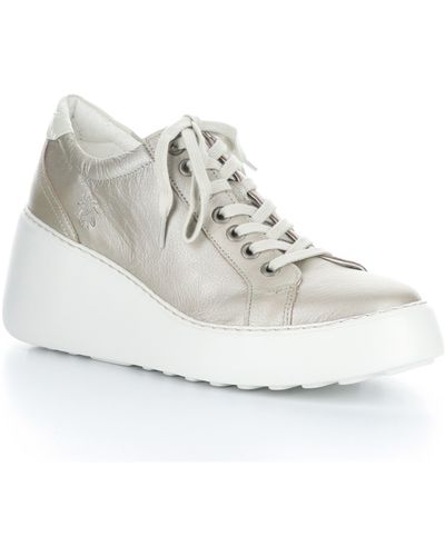 Fly London Dile Wedge Sneaker - White