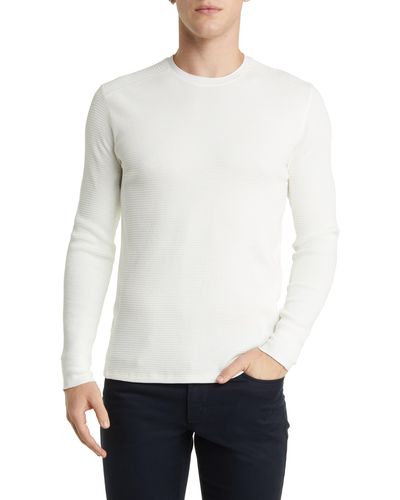 Vince Thermal Long Sleeve T-shirt - White