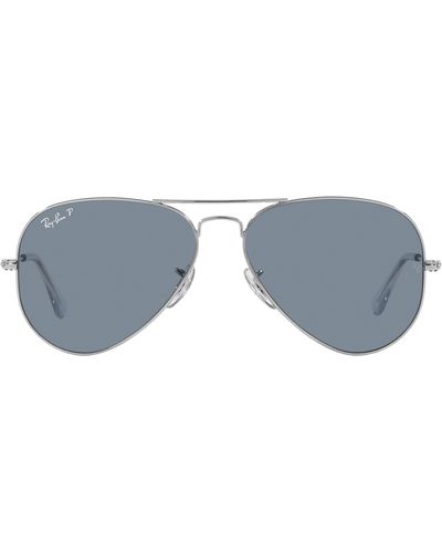 Ray-Ban Aviator 55mm Sunglasses - Blue