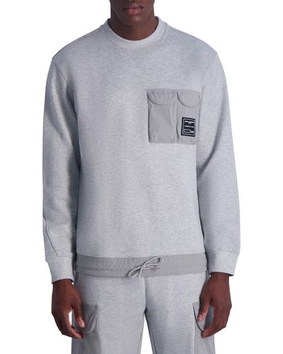 Karl Lagerfeld Cargo Pocket Sweatshirt - Gray