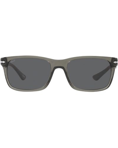 Persol 58mm Rectangular Sunglasses - Gray