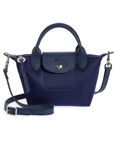 Longchamp Le Pliage Neo Large Bucket Bag Purse Crossbody Nordic Blue  Women’s NWD