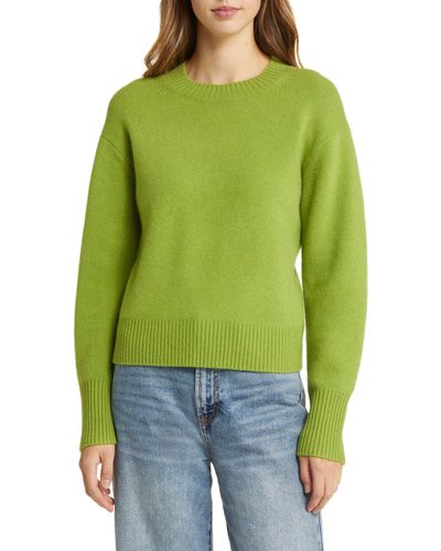 Nordstrom Wool & Cashmere Crewneck Sweater - Green