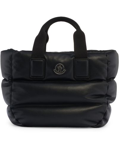 Moncler Caradoc Leather Puffer Tote - Black