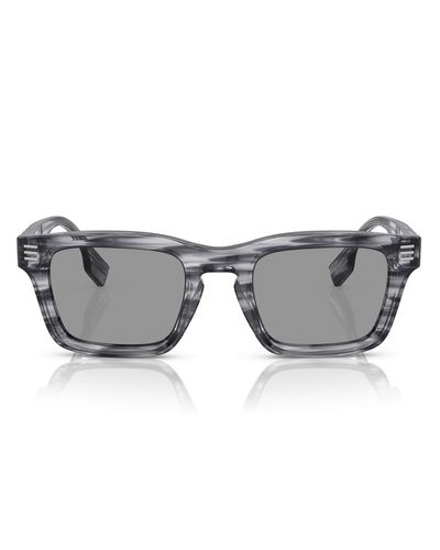 Burberry 51mm Rectangular Sunglasses - Gray