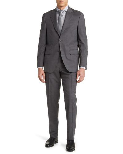 Peter Millar Tailored Fit Stretch Wool Suit - Gray