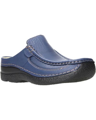 Wolky Roll Slide Mule - Blue