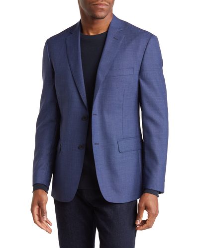 JB Britches Microcheck Wool Sport Coat - Blue