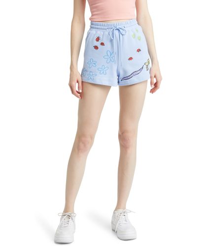 Coney Island Picnic Open Air Fleece Sweat Shorts - Blue