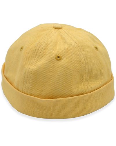A Life Well Dressed Adjustable Beanie Cap - Yellow