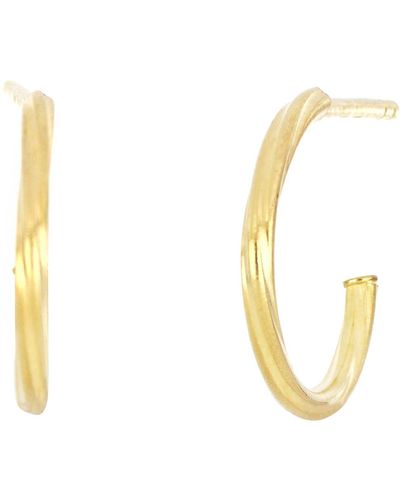 Bony Levy 14k Gold Small Twisted Hoop Earrings - Metallic
