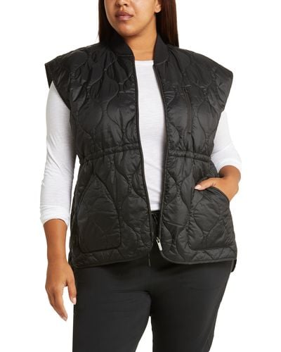 Zella Quilted Insulated Vest - Black