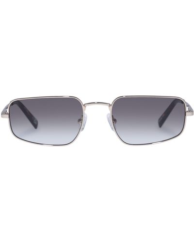 Le Specs Metagalactic 55mm Rectangular Sunglasses - Metallic
