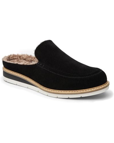Me Too Aaron Faux Shearling Lined Slipper - Black