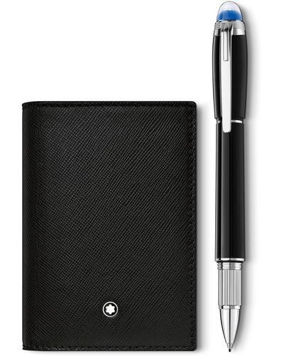 Montblanc Starwalker Fineliner Pen & Business Card Holder Set - Black