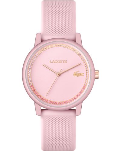 Lacoste 12.12 Go Silicone Strap Watch - Pink