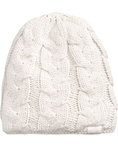 The North Face Minna Cable Knit Beanie - White