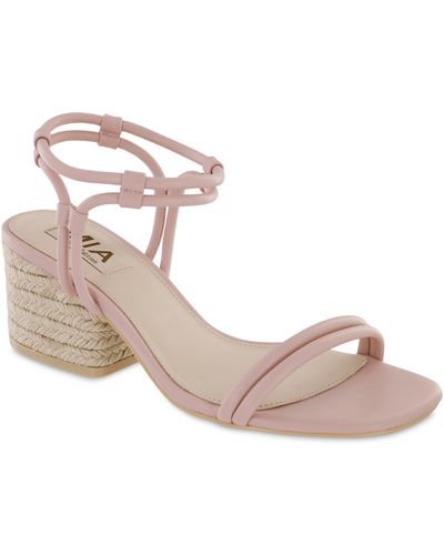 MIA Ione Ankle Strap Espadrille Sandal - Pink
