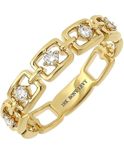 Bony Levy Varda Diamond Link Ring - Metallic