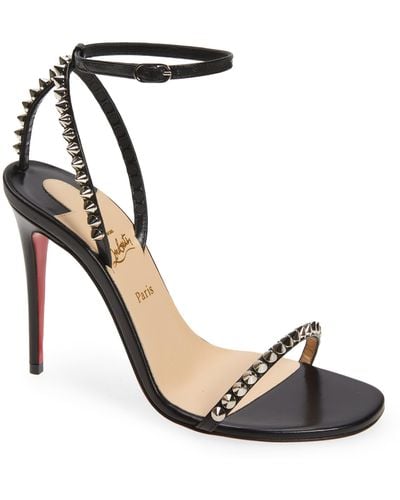 Christian Louboutin So Me 100 Leather Heeled Sandals - Black