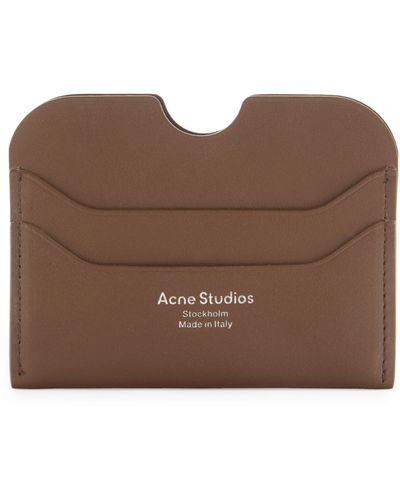 Acne Studios Large Elmas Leather Card Holder - Brown