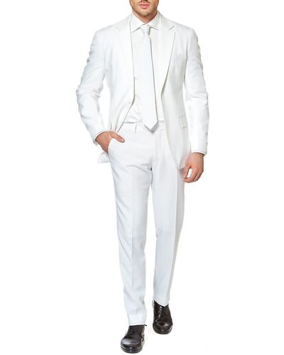 Opposuits White Knight Trim Fit Two-piece Suit With Tie