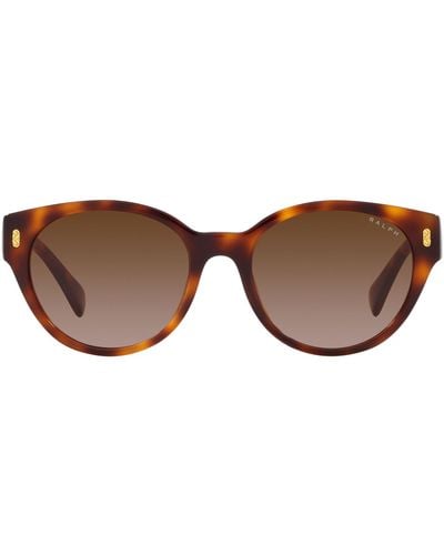 Ralph 54mm Gradient Round Sunglasses - Brown
